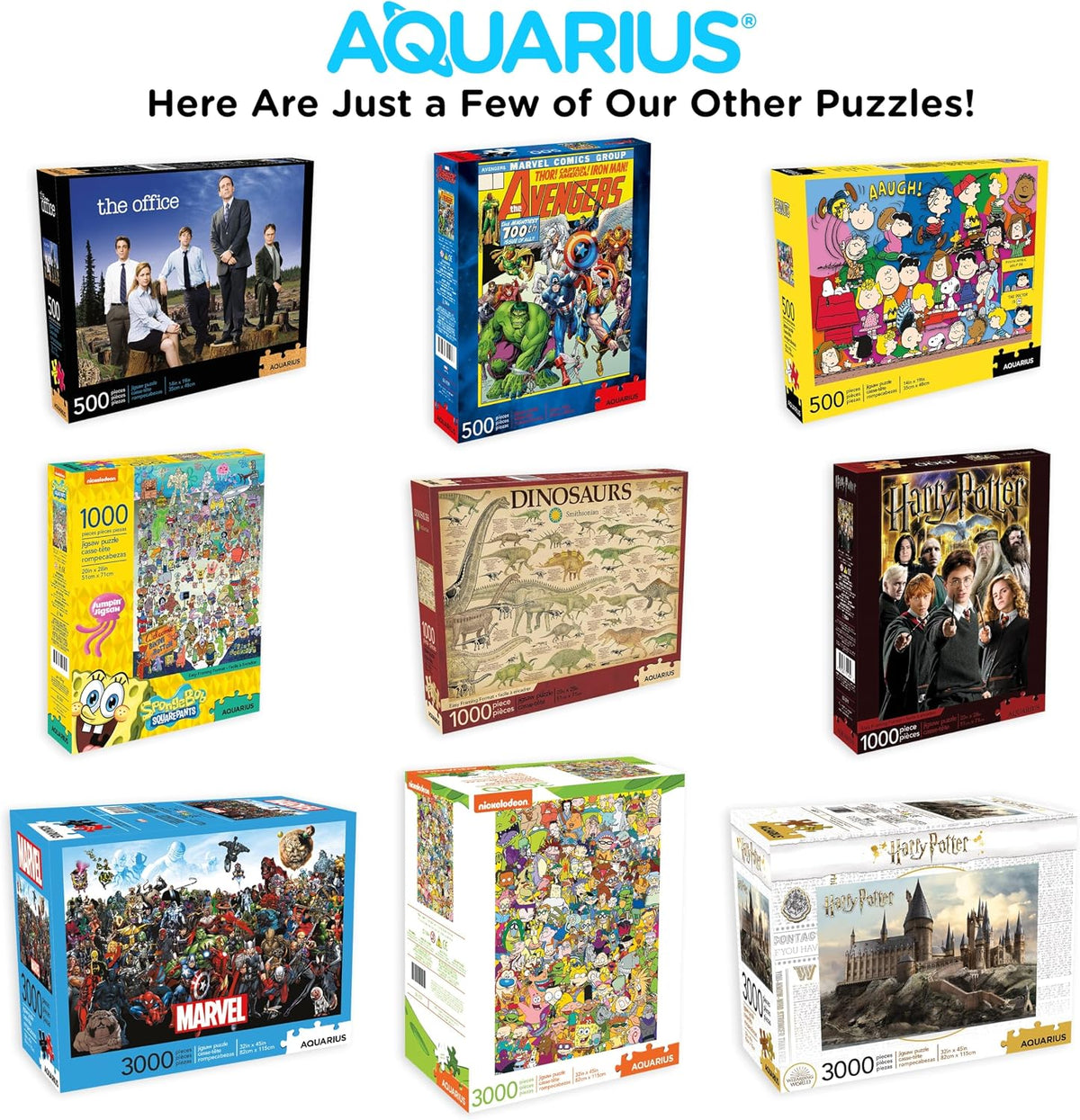 AQUARIUS Jurassic World - Rompecabezas de 3000 piezas con tabla de tallas de dinosaurios