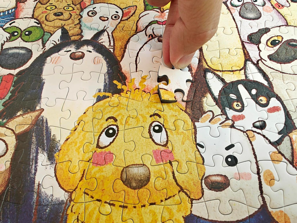 Rompecabezas de perro caprichoso para adultos, 520 piezas, arte dibujado a