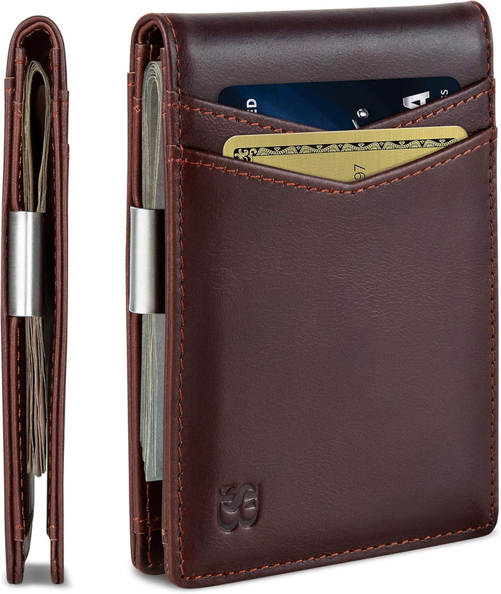 SERMAN BRANDS Money Clip Wallet - Mens Wallets slim Front Pocket RF...