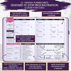 Life Planner Deluxe - Agenda de manifestación semanal y mensual sin fecha