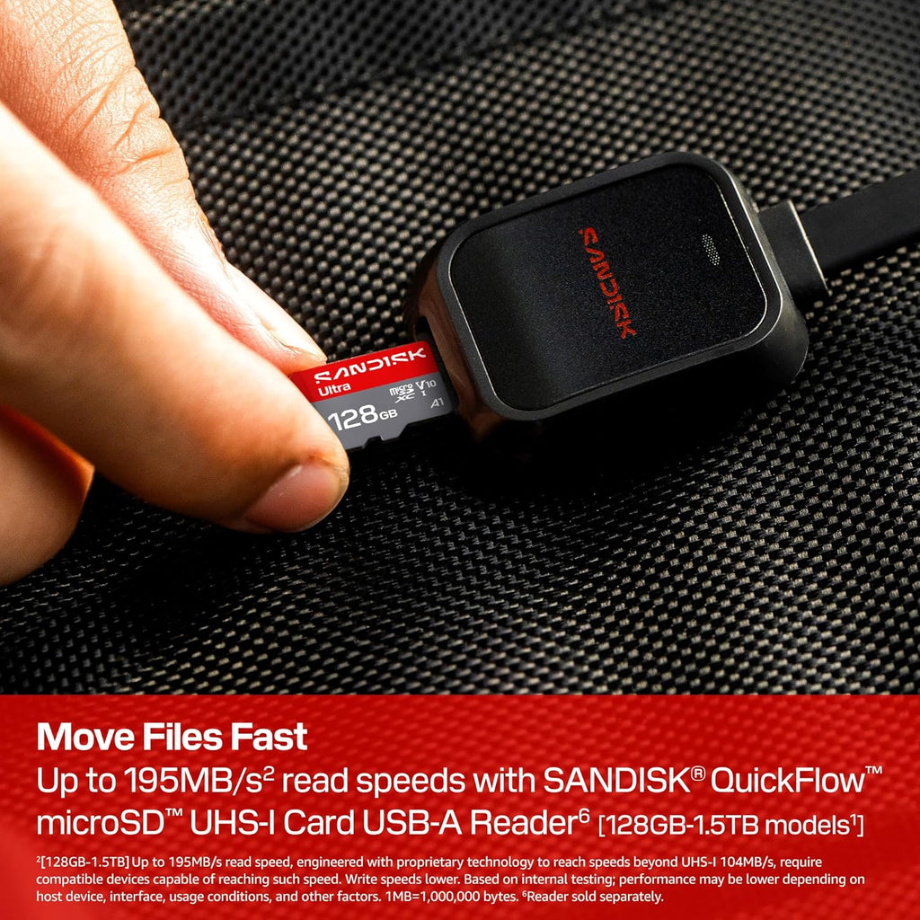 SANDISK Tarjeta Ultra MicroSD UHS-I de 128 GB