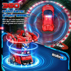 Coche teledirigido que se convierte en robot transformando juguetes