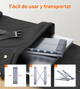 Base de acoplamiento USB C de 5 en 1 con soporte para portátil de a...
