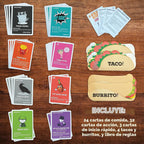Lata de coleccionista de Taco vs Burrito - El sorprendentemente estratégico juego de cartas salvajemente popular creado por un niño de 7 años - 5 formas de jugar - Juegos divertidos en familia para