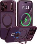 CASEKOO Texture Purple 360 Spin Soporte magnético para iPhone 18 Pro Max