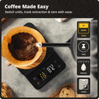 Greater Goods Báscula de café con temporizador, precisión de 0.004 oz para