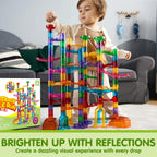 JOYIN 137 piezas de bloques de construcción con 15 canicas de plástico que brillan en la oscuridad, regalos de juguete STEM para niños y niñas, regalos de cumpleaños, rellenos de cesta de Pascua