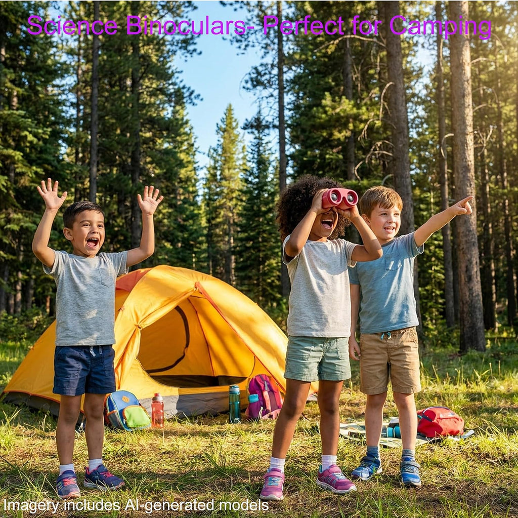 Binoculares Science Toys para Niños de 3-8 Años: Panda Look - Regalo para Niños y Niñas | Aventura al aire libre y Juguete STEM Educativo para Observación de Aves, Camping, Senderismo - Edades 3-8 Regalo de Cumpleaños para Niños y Niñas