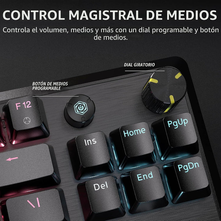 Corsair K70 CORE TKL RGB Teclado mecánico con cable para juegos sin...