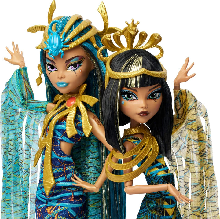 Set de Muñecas de Moda Monster High, Majestades Momia Cleo y Nefera...