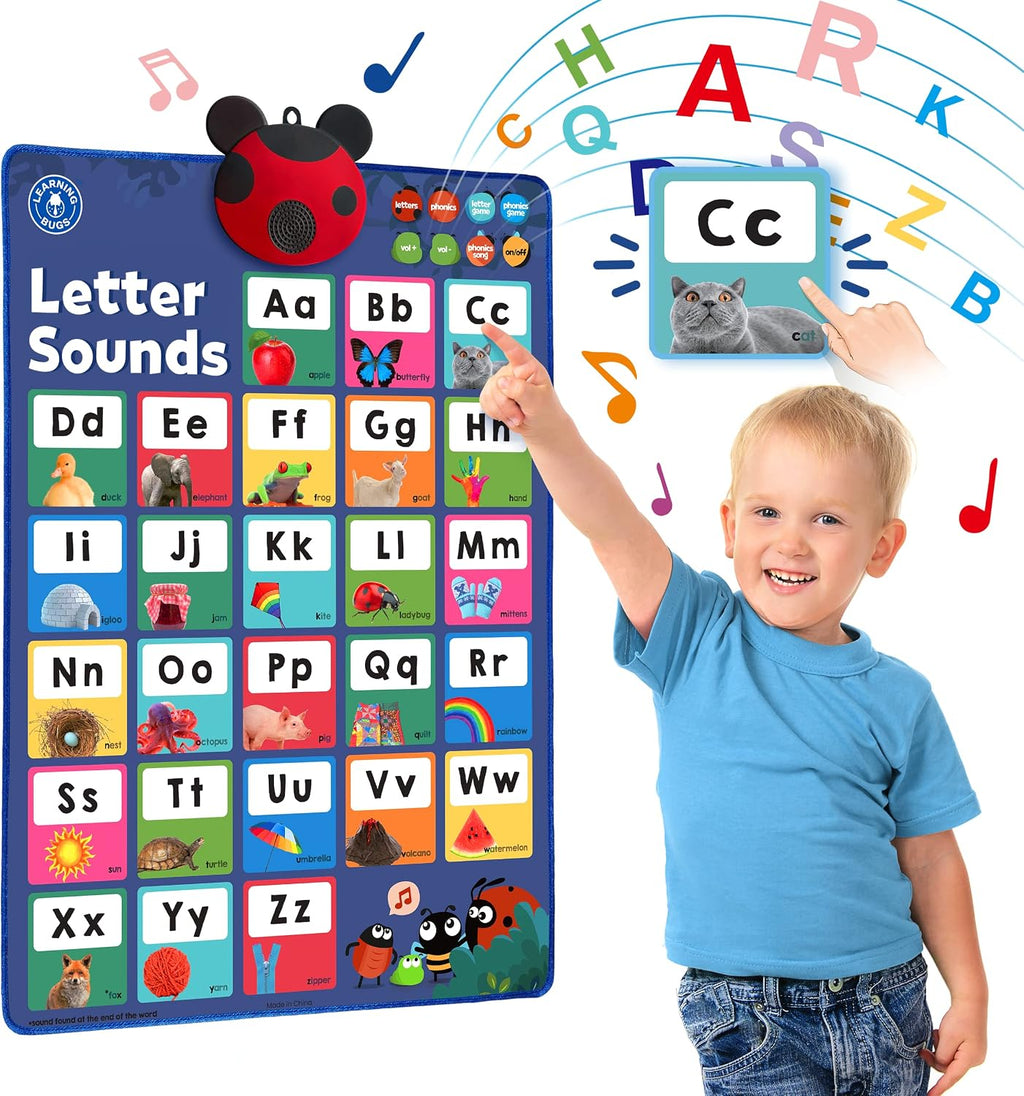 LEARNING BUGS Presiona para Aprender Fonética, Póster Parlante