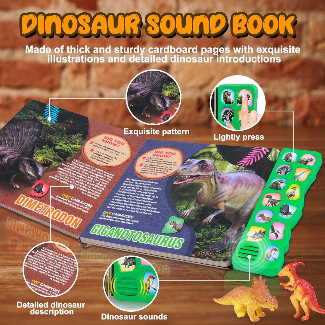 Juguetes de dinosaurio libro de sonido de dinosaurio con