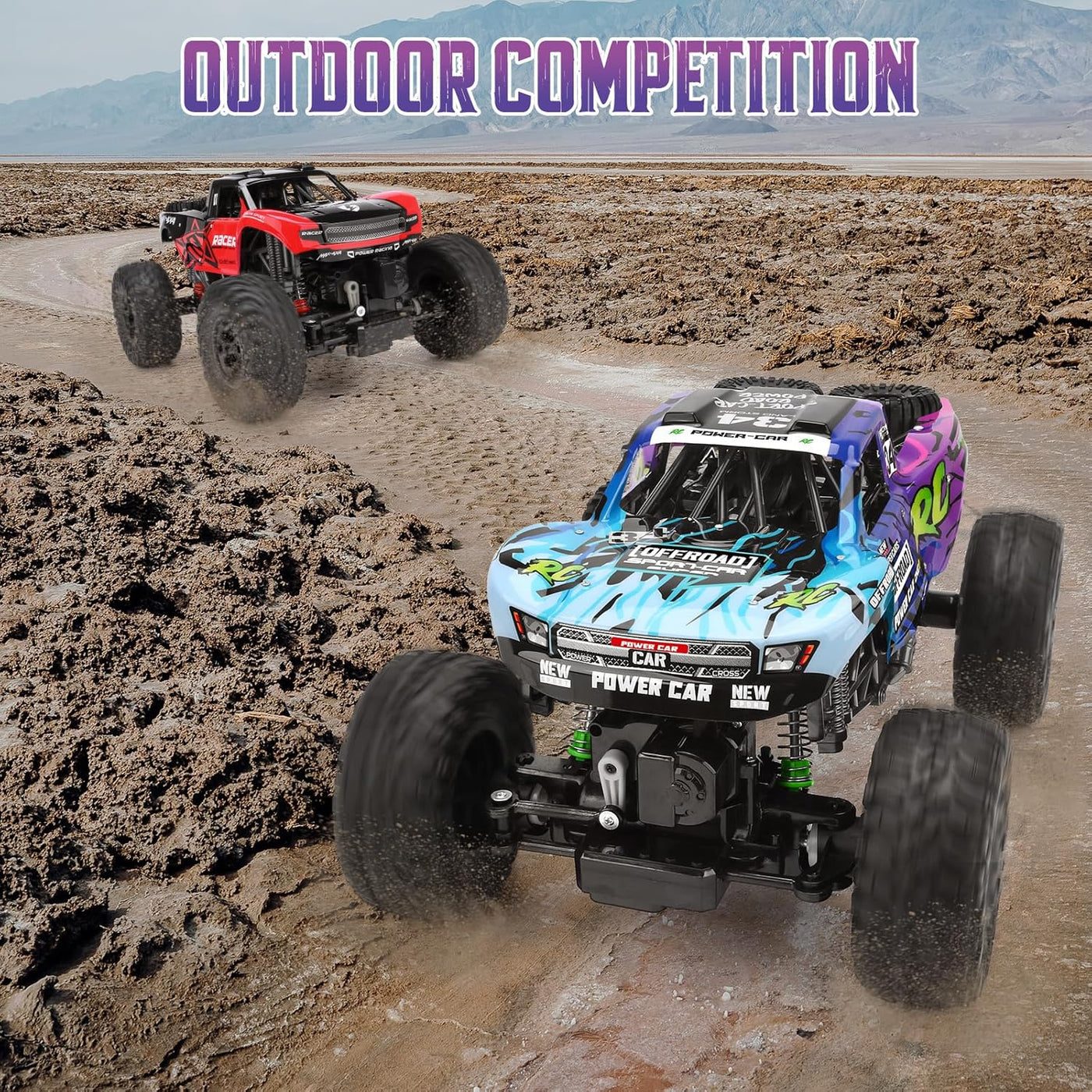 Camión de control remoto, 1:12 4x4 Offroad impermeable, auto grande...