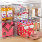 Vtopmart Paquete de 4 cajones de almacenamiento apilables grandes