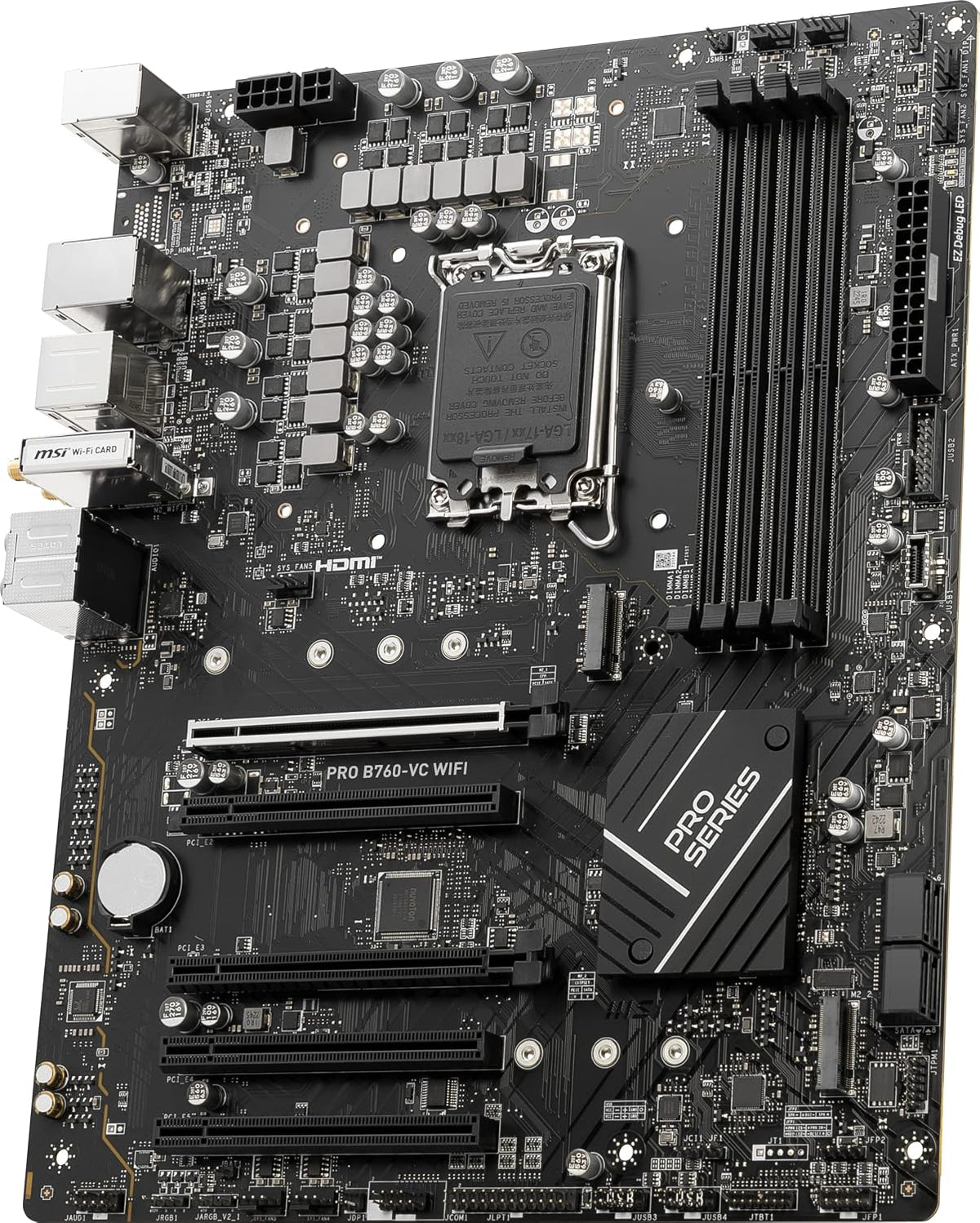 MSI - Placa base PRO B760-VC WiFi ProSeries (Compatible con procesa...