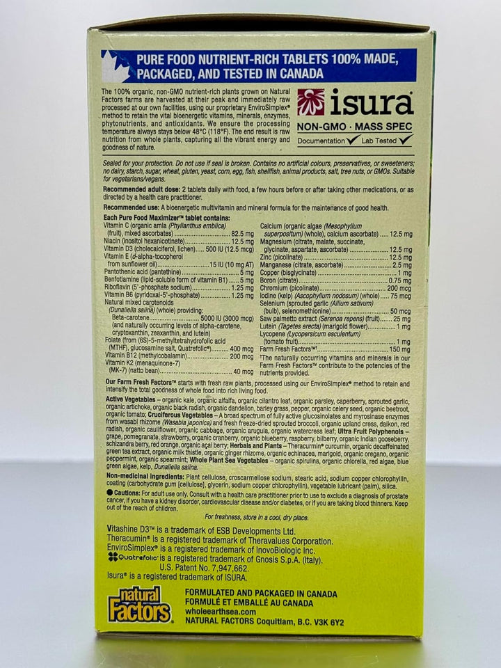 Natural Factors Whole Earth &amp; Sea - Multivitamínico y mineral p...