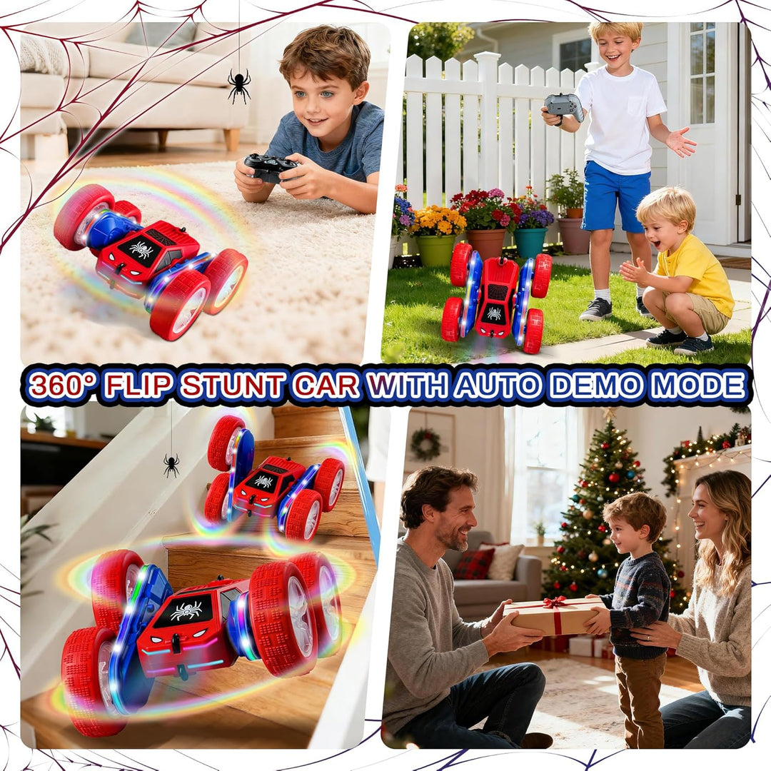 SANGQAOFU Spider - Coche de control remoto 4WD 360° Flips RC Stunt...