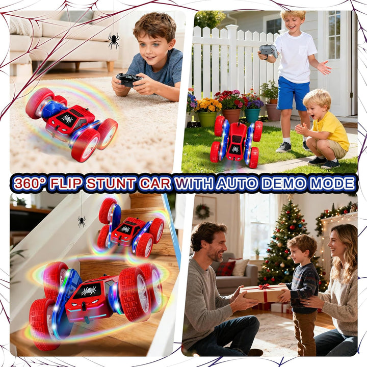 SANGQAOFU Spider - Coche de control remoto 4WD 360° Flips RC Stunt...