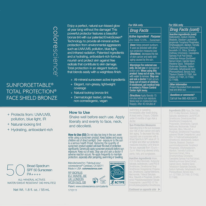 Colorescience Protector facial de protección total SPF 50