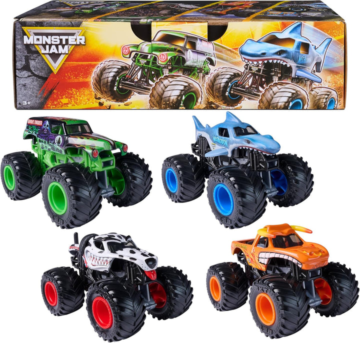 Monster Jam All Stars - Paquete de 4 camiones monstruo
