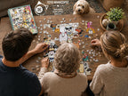 Rompecabezas de perro caprichoso para adultos, 520 piezas, arte dibujado a