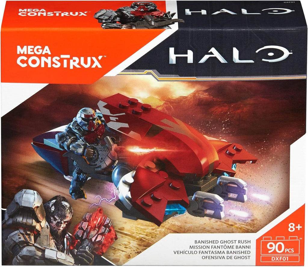 Mega Construx Halo Banished Ghost Rush set de contrucción.