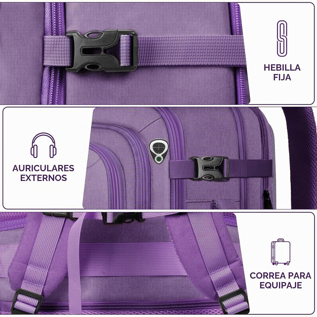 Fxcelets - Mochila de viaje para mujer, mochila de transporte