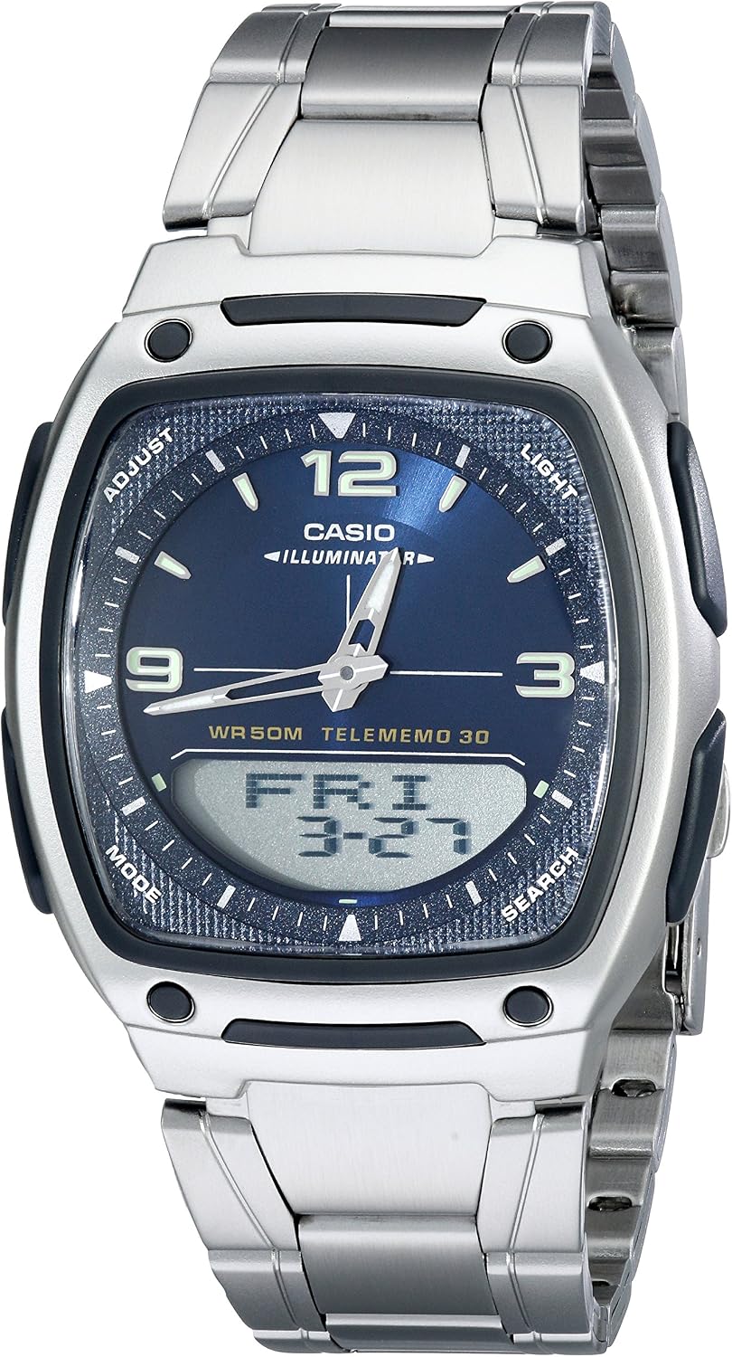 Casio AW81D-2AV reloj analógico-digital de acero inoxidable para hombre