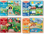 Melissa & Doug Juego de rompecabezas de clavijas de madera, paquete de 4 temas de vehículos, granja, safari y animales de mascotas, rompecabezas educativos para niños pequeños y preescolares a partir de 2 años