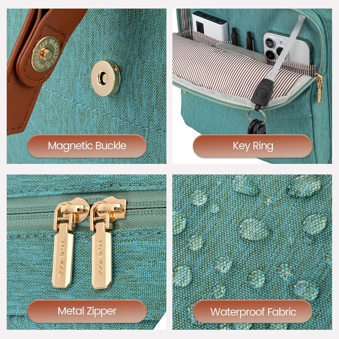 LOVEVOOK Mochila para computadora portátil para mujer, mochila de v...