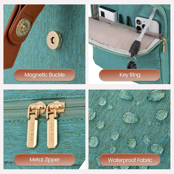 LOVEVOOK Mochila para computadora portátil para mujer, mochila de v...