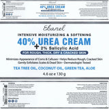 Ebanel Crema de urea 40% más ácido salicílico 2%, crema de pies par...