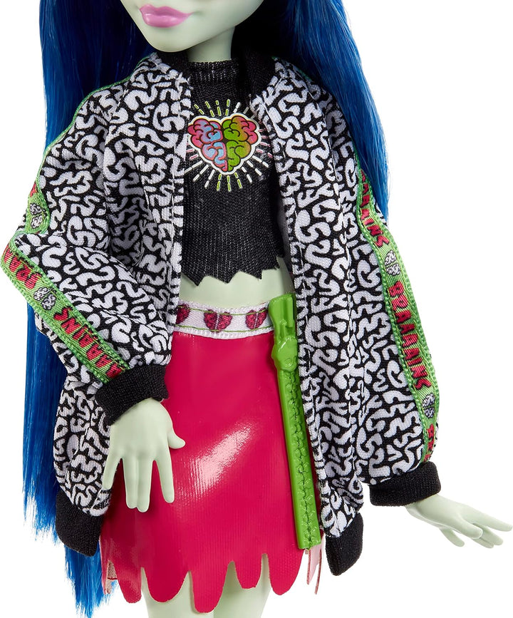 Monster High Ghoulia Yelps - Muñeca posable (10.3 pulgadas) con pel...