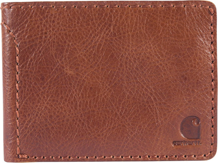 Carhartt Billetera plegable de piel pátina B0000400 para hombre