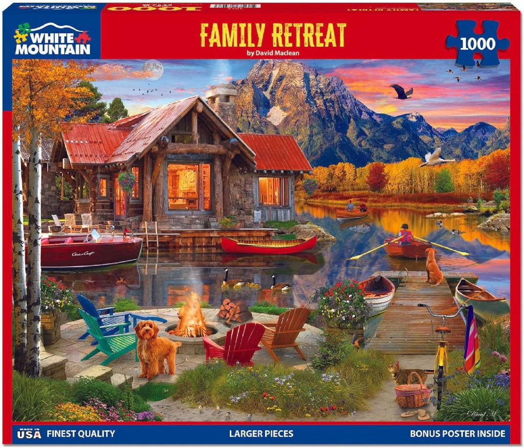 blanco Mountain 1000 Piece Jigsaw Puzzle Cabin Fall, Family Retreat