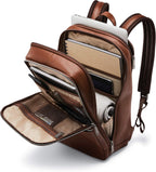 Samsonite Mochila delgada clásica de cuero