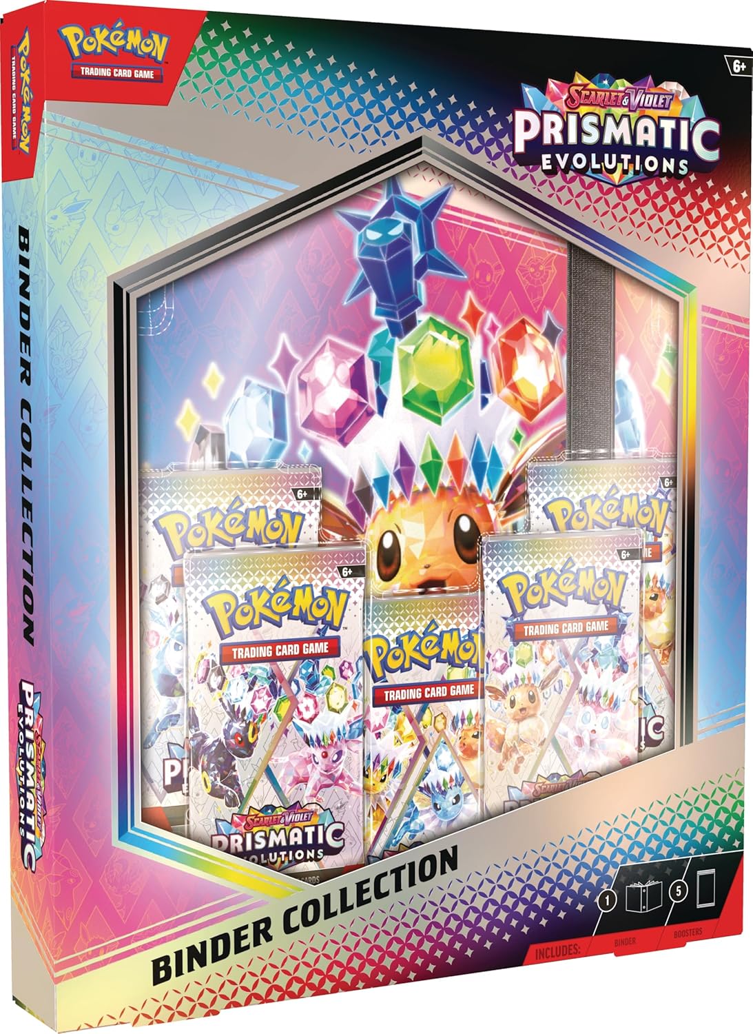 Pokemon TCG: colección de carpetas de evoluciones prismáticas escarlata y violeta