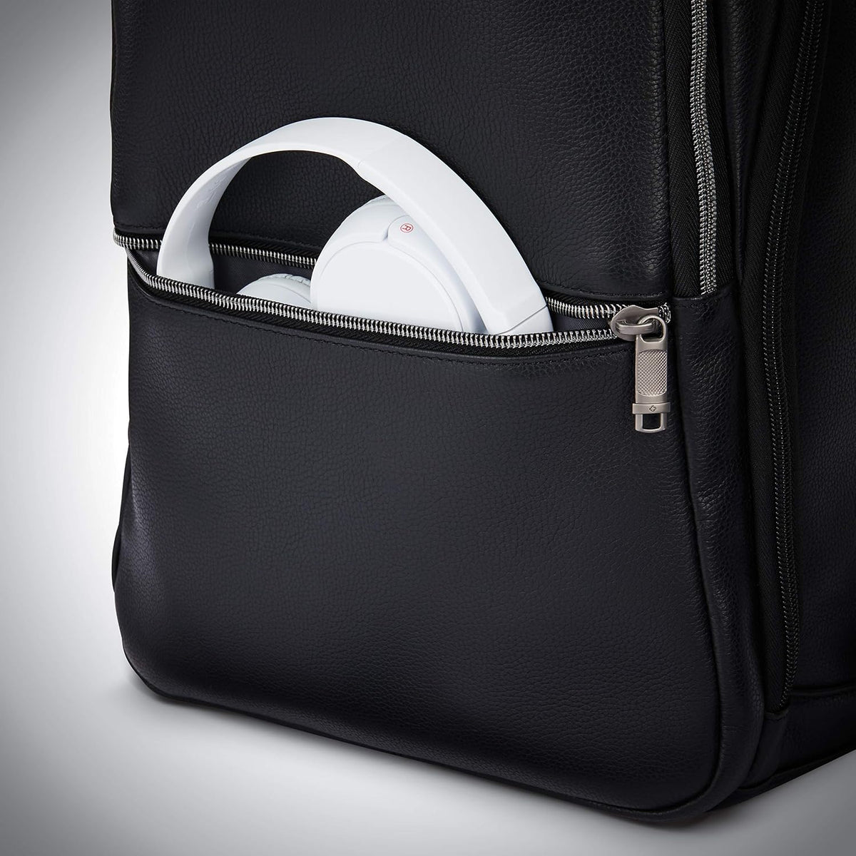Samsonite Mochila delgada clásica de cuero