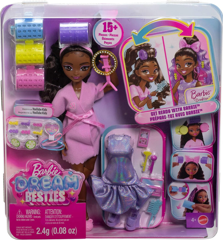 Barbie Dream Get Ready Brooklyn - Muñeca de moda con pelo estilizad...