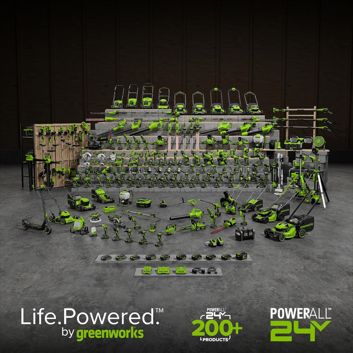 Greenworks Inflador de neumáticos inalámbrico de 24 V, compresor de...