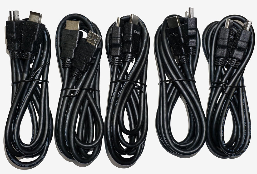 Paquete de 5 cables HDMI universales de alta velocidad de