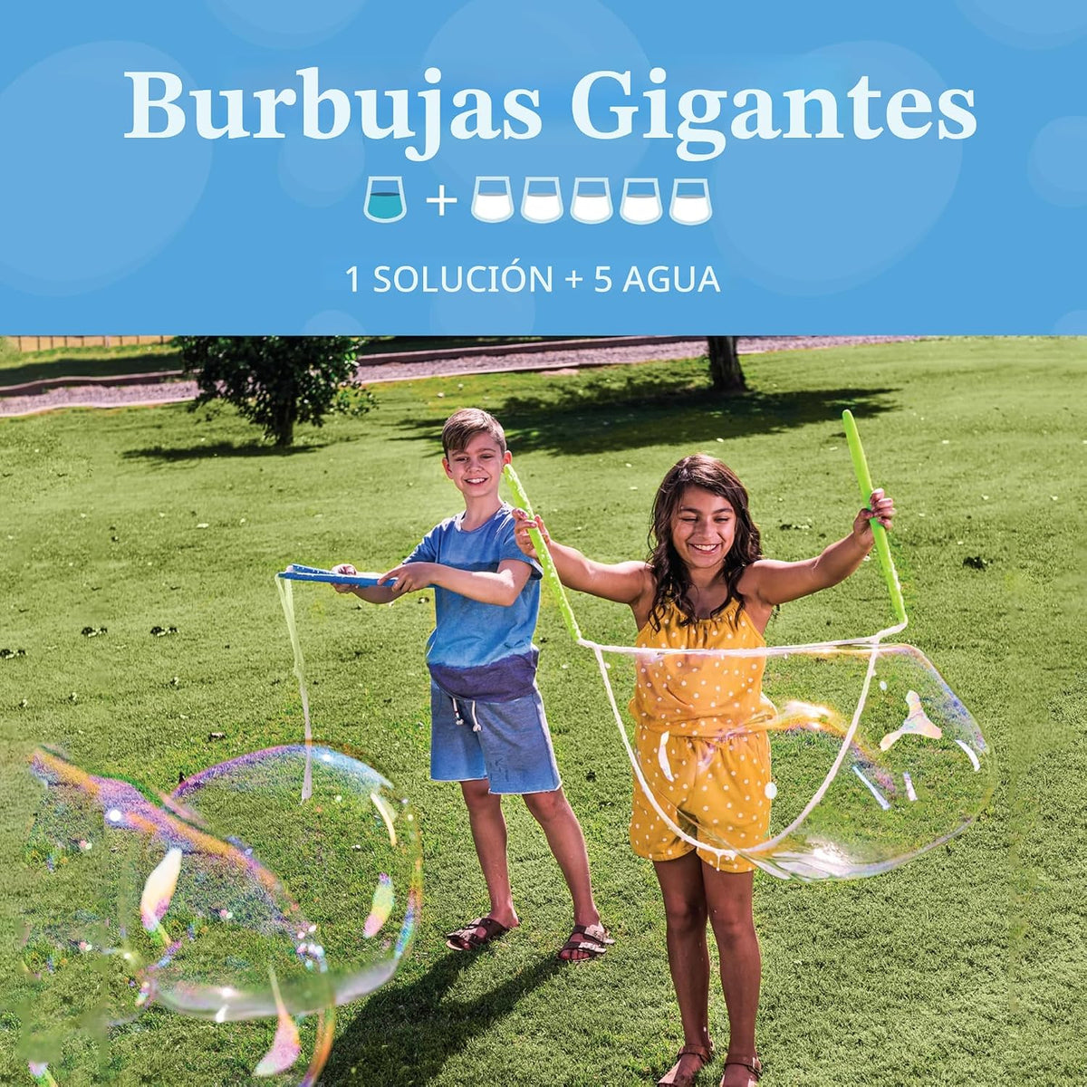 JOYIN Solución concentrada de burbujas de 100 onzas (hasta 8 galones) para fiestas grandes en celebraciones de verano, recuerdo de fiesta, juguete de verano de burbujas, premios de aula, Pascua (verde)