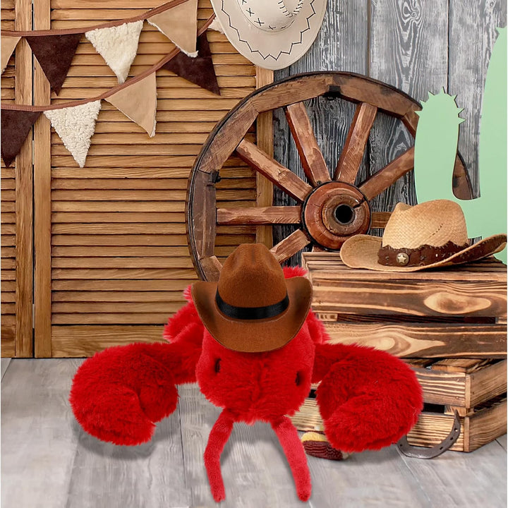 DolliBu Elegante sombrero de vaquero de peluche de