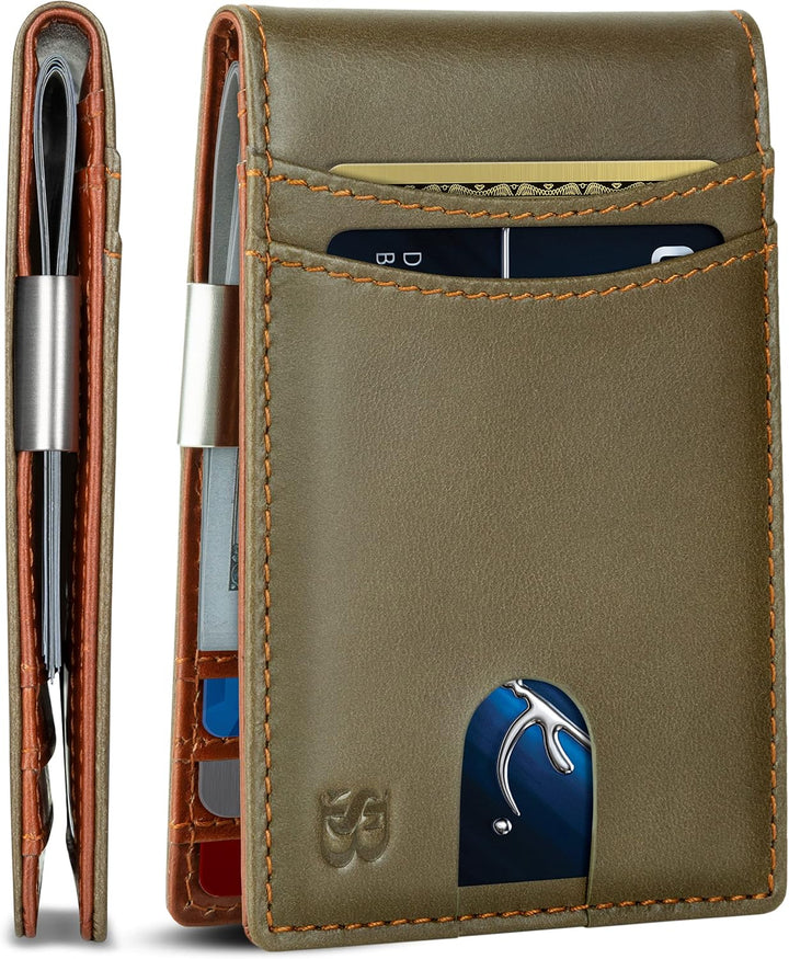 SERMAN BRANDS Billetera con clip de dinero para hombre. Carteras de...