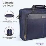Targus Bolso de mano clásico y delgado para laptop de 15-16 pulgada...
