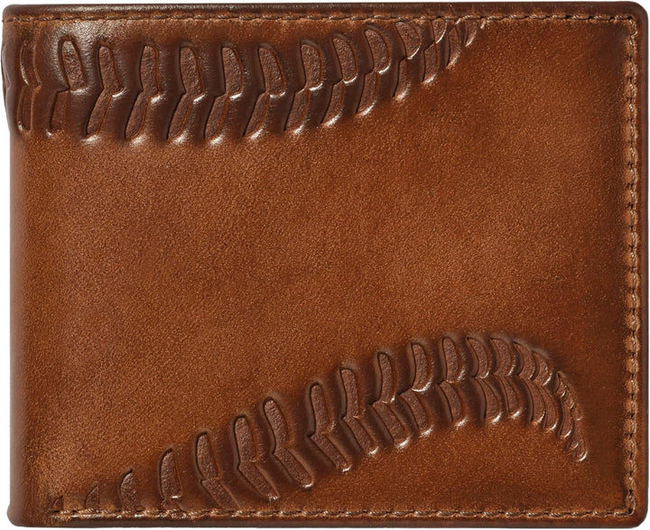 House of Jack Co. Billetera de béisbol para hombres, bifold de cuer...