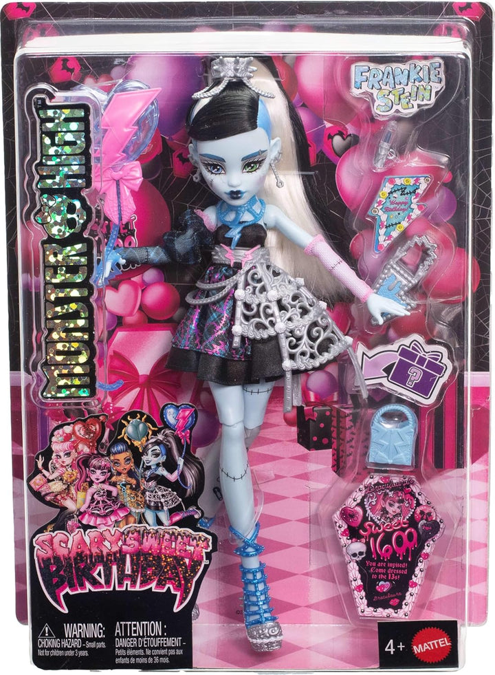 Monster High Muñeca de Cumpleaños Dulce y Aterradora, Frankie Stein...