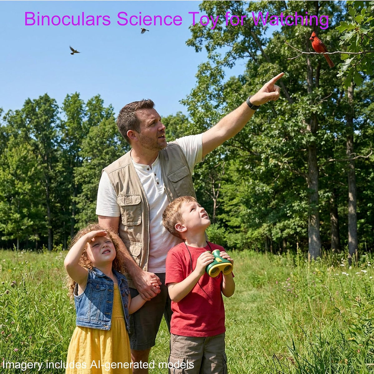 Binoculares Science Toys para Niños de 3-8 Años: Panda Look - Regalo para Niños y Niñas | Aventura al aire libre y Juguete STEM Educativo para Observación de Aves, Camping, Senderismo - Edades 3-8 Regalo de Cumpleaños para Niños y Niñas