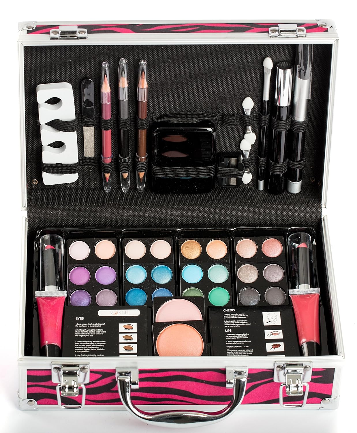 Vokai Kit de maquillaje de regalo \u2013 51 piezas \u2013 32 sombra...