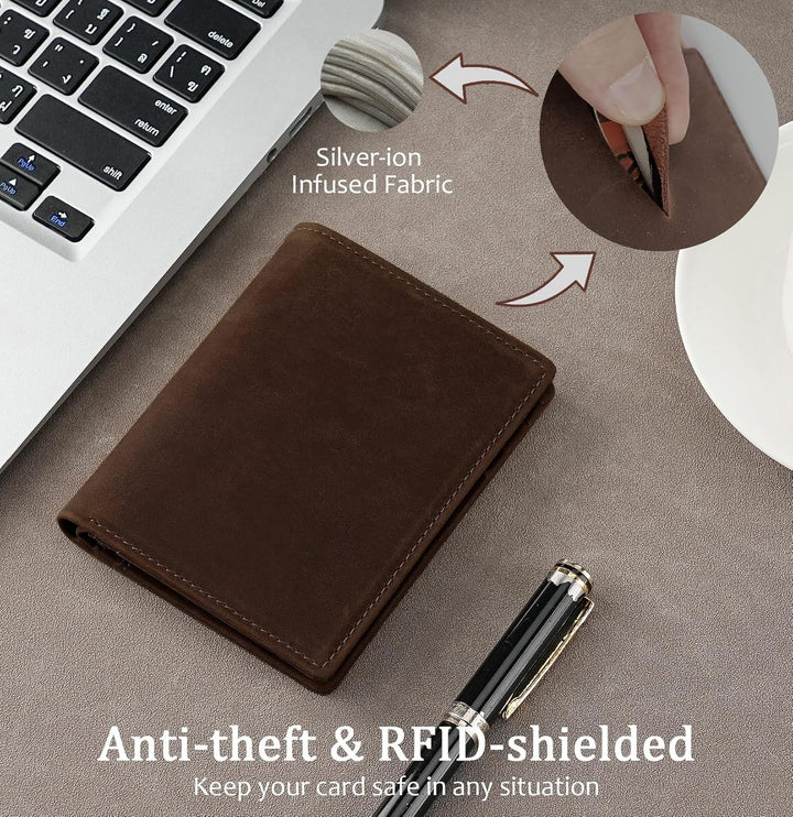 LnxLtw Billetera plegable vertical delgada para hombre \u2013 Carte...